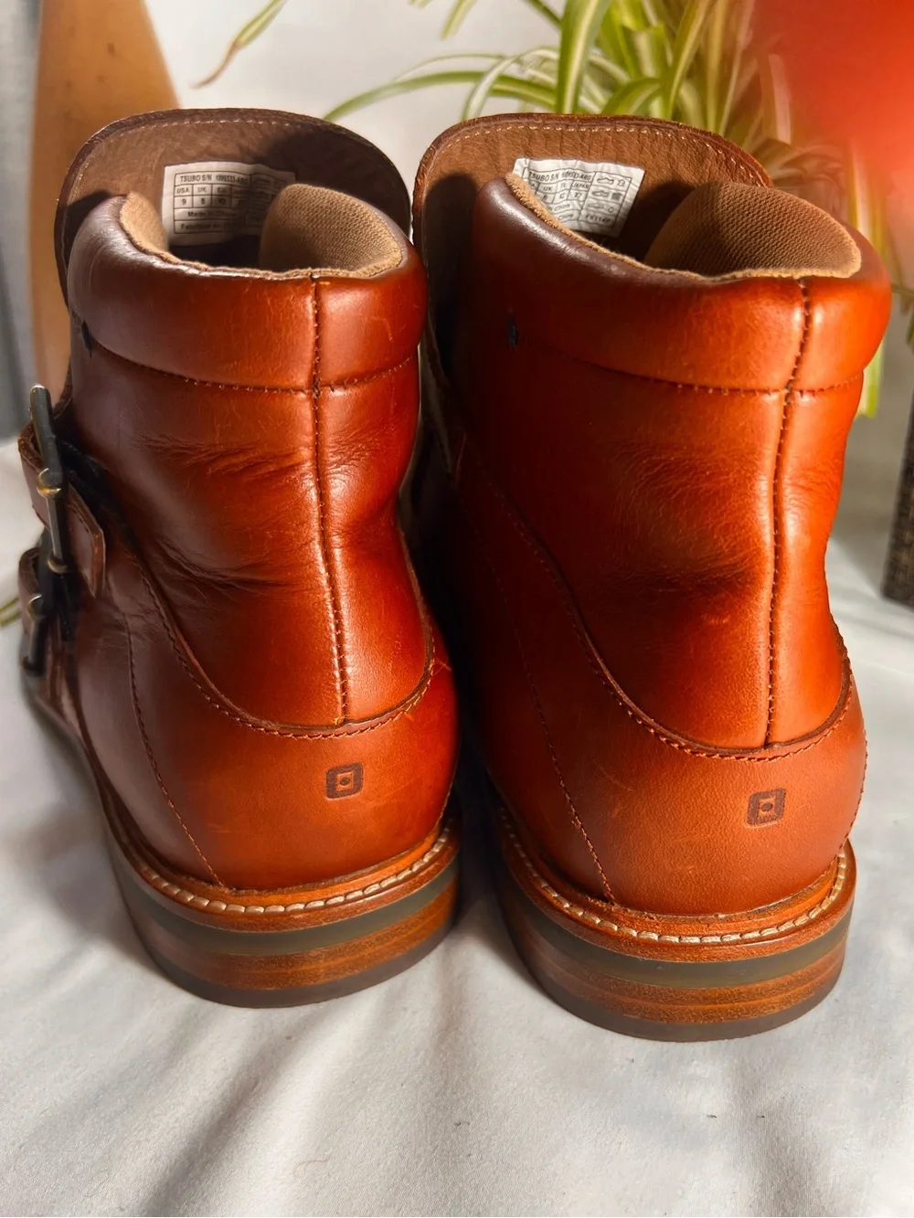 Tsubo Men's Double Monk Chukka Boots in Chestnut Brown